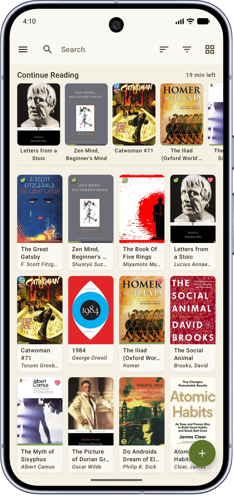 Library — 4×4 grid