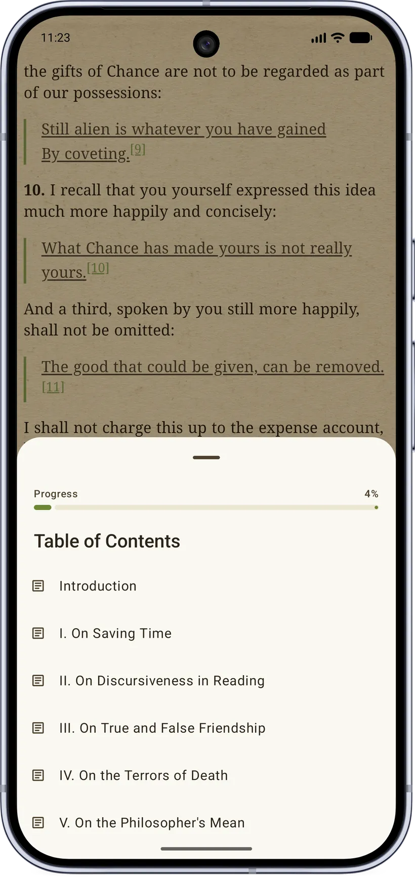 Table of contents